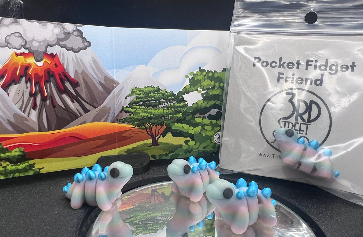 Matte Rainbow Glow-in-the-Dark Stegosaurus