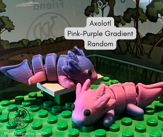 Axolotl - Pink Purple Gradient