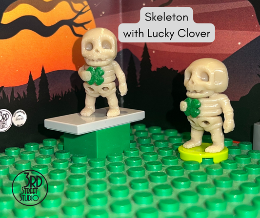 Skeleton - Lucky - Green clover