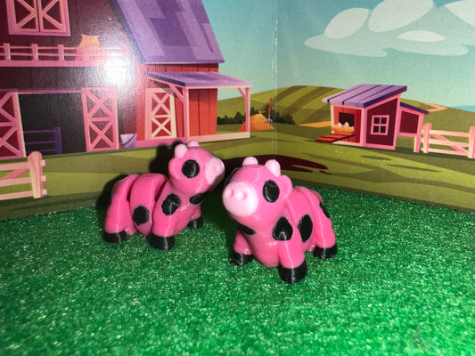 Cow - Pink with Black Spots