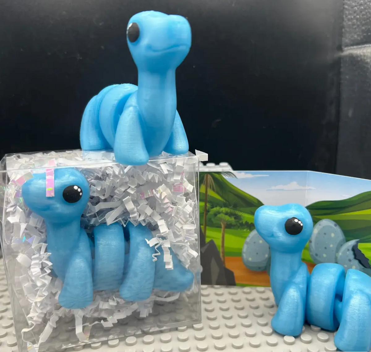 Brontosaurus Blue Glow in the Dark