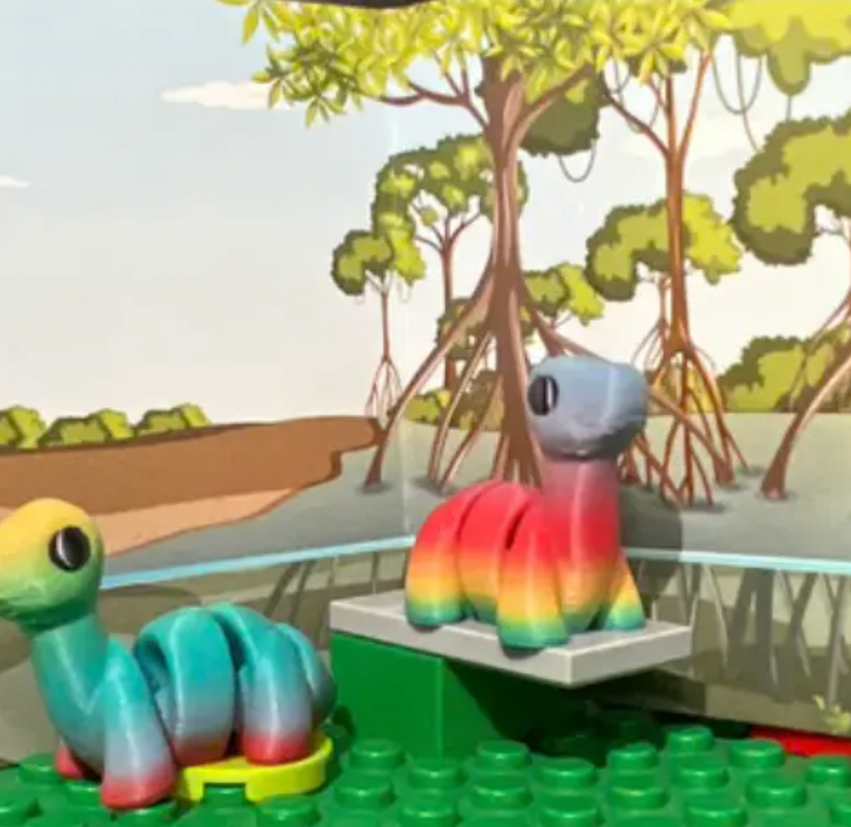 Brontosaurus Rainbow Gradient