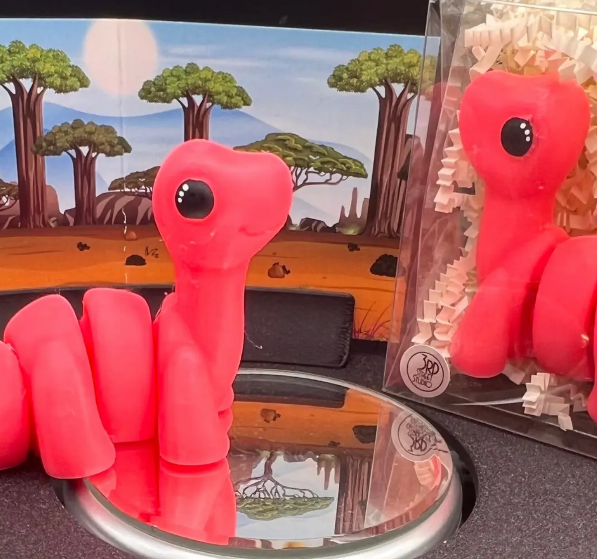 Brontosaurus Pink Glow in the Dark