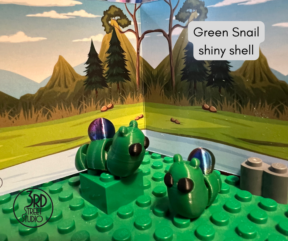 Snail - Green with Shiny Shell