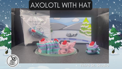 Axolotl with Holiday Hat
