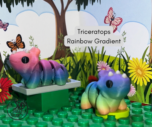 Triceratops - Rainbow Gradient